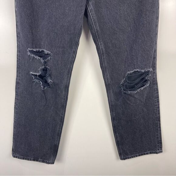 Aritzia Denim Forum The Joni High Rise Loose Distressed Jeans Black Women's 27 - Picture 5 of 11